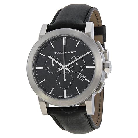 burberry chronograph watch leather|Burberry men's watches chronograph.